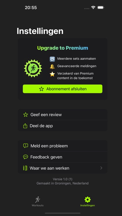 WorkoutMate - Maak Workouts