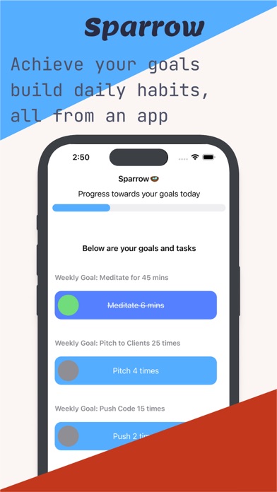 Sparrow: Goals & Habit Manager Screenshot