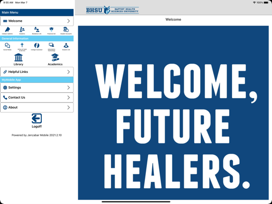 BaptistU MyCampus iPad screenshot 1 - Education app