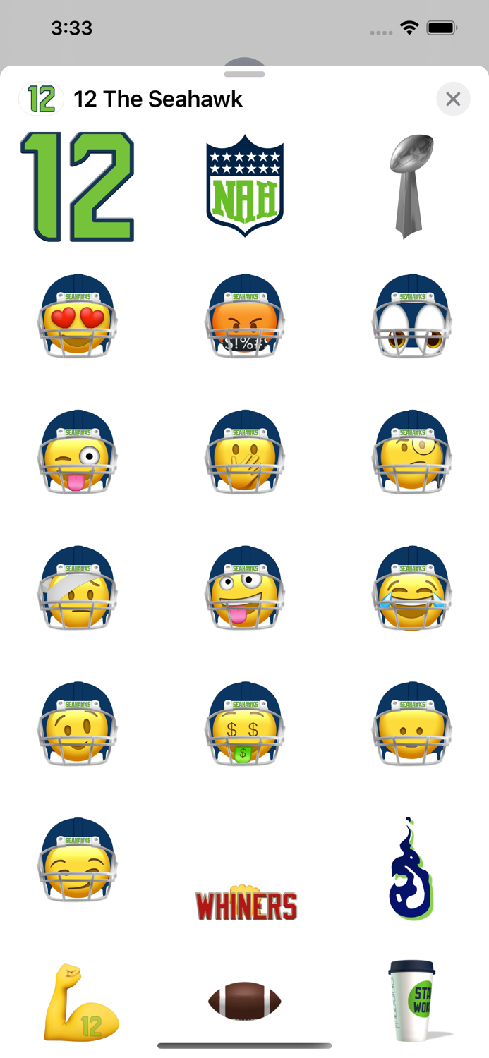 12 the Seahawk Stickers