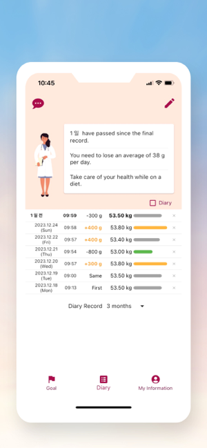 ‎Yurit Diet Diary Screenshot
