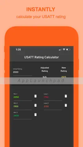 Game screenshot USATT Rating Calculator mod apk
