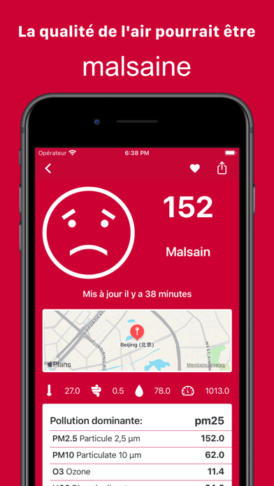 Screenshot #3 pour My IQA Air Qualité & Pollution