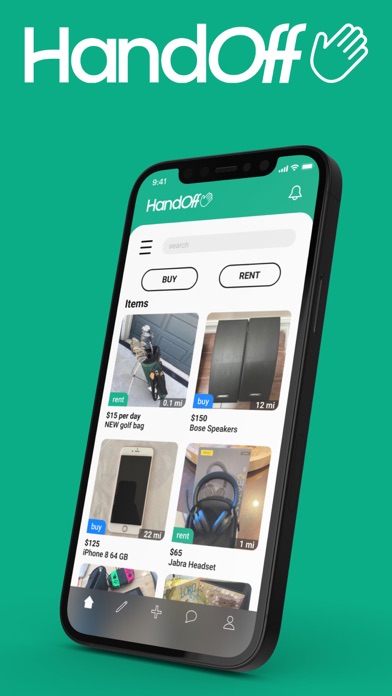 Handoff - Buy. Rent. Sell. iPhone screenshot 1 - Shopping app