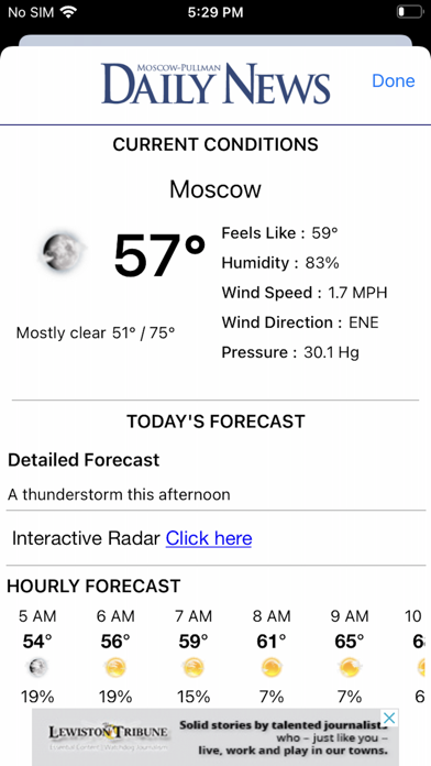 Moscow-Pullman Daily News Screenshot