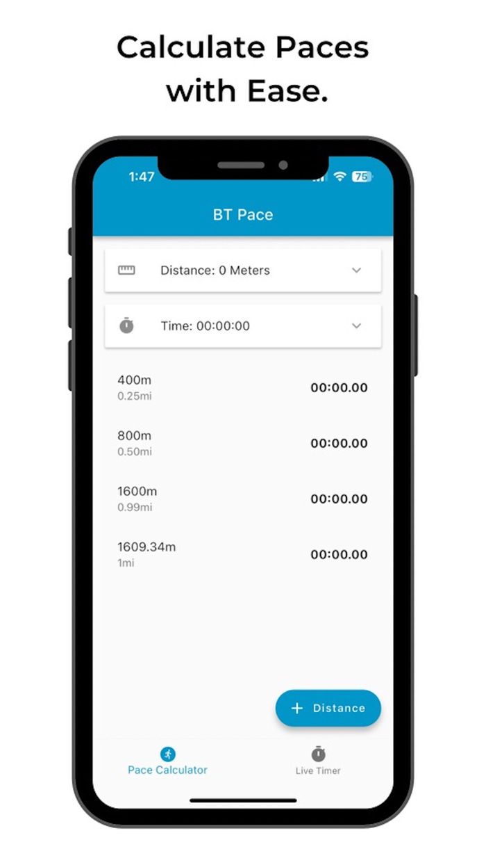 BT Pace - Pace Calculator