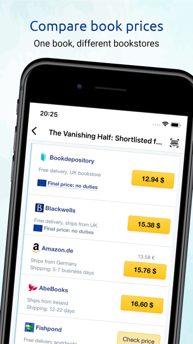 Bookstores.app: compare prices Screenshot