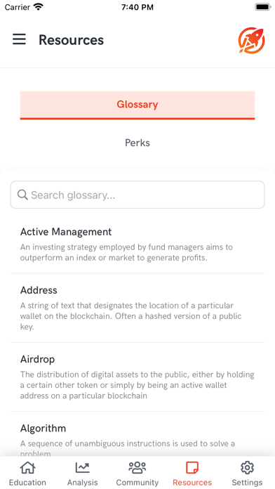 RocketFuel Education Screenshot