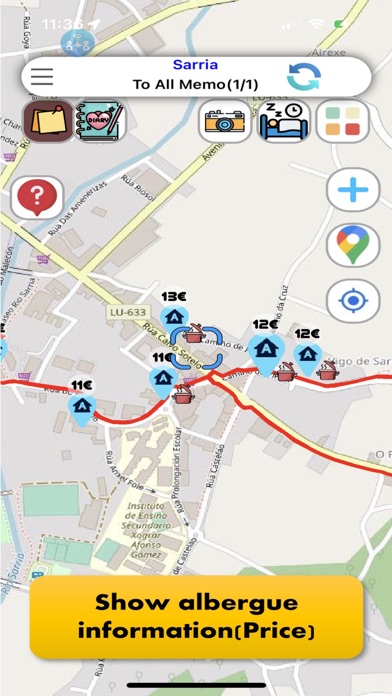 Camino Map : French way Screenshot