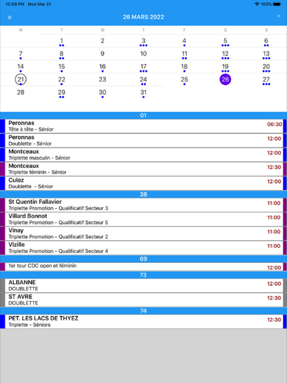 Screenshot #4 pour Pétanque Calendriers Concours