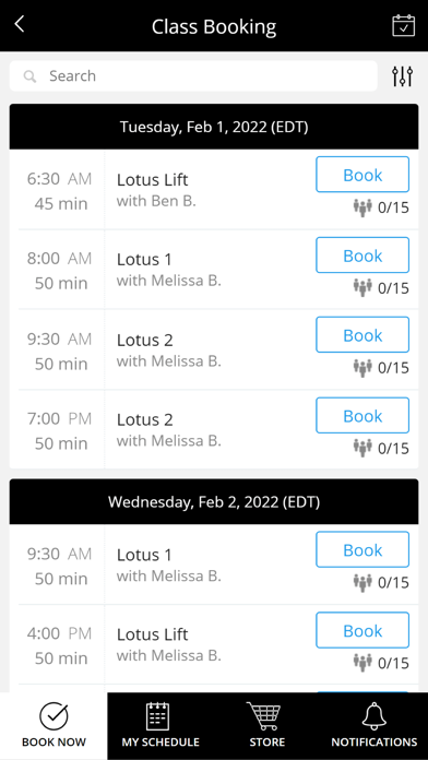 Lotus Hot Yoga Screenshot