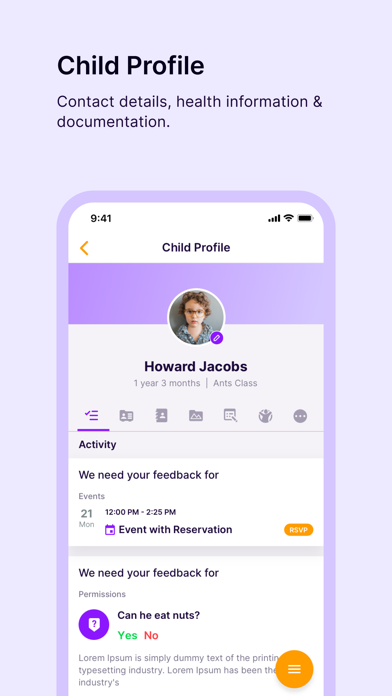 Parent: Child Care App Screenshot