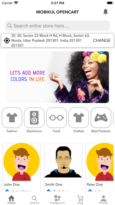 Opencart Hyperlocal App Screenshot