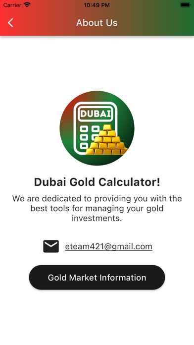 Dubai Gold Calculator Screenshot