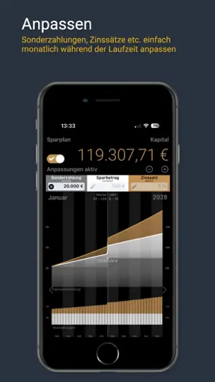 Screenshot von Finanzrechner MarkMoney3 auf dem iPhone 8
