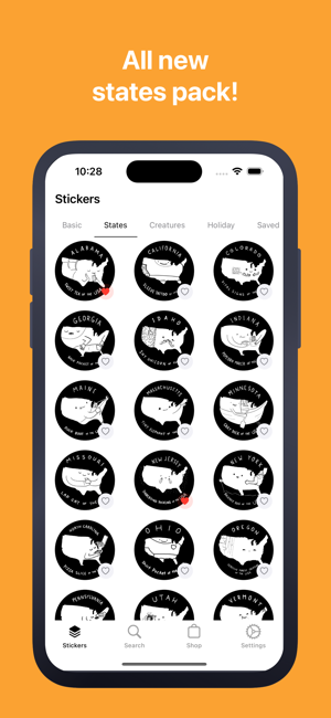 Screenshot van Strange Planet-stickers