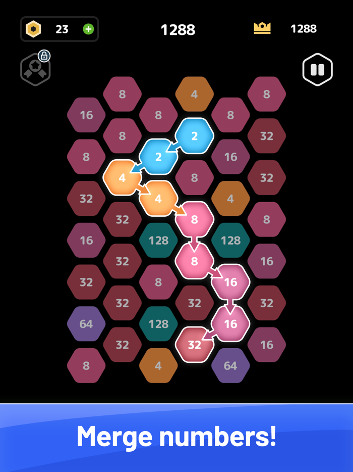 HexaMerge - Number Puzzle