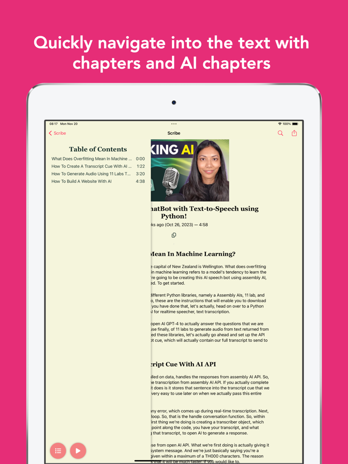 Scribe Readable Videos
