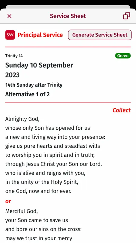 Lectionary screenshot 5 of 7
