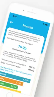sugar intake calculator iphone screenshot 2