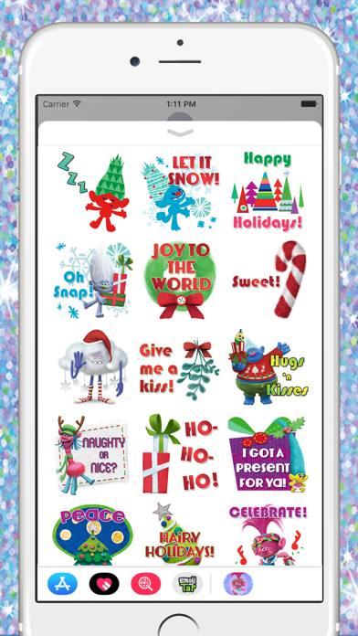 Trolls Holiday Stickers Screenshot
