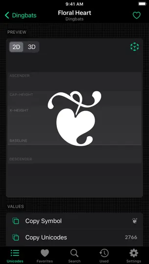 Capture d'écran de Codepoint sur iPhone 2