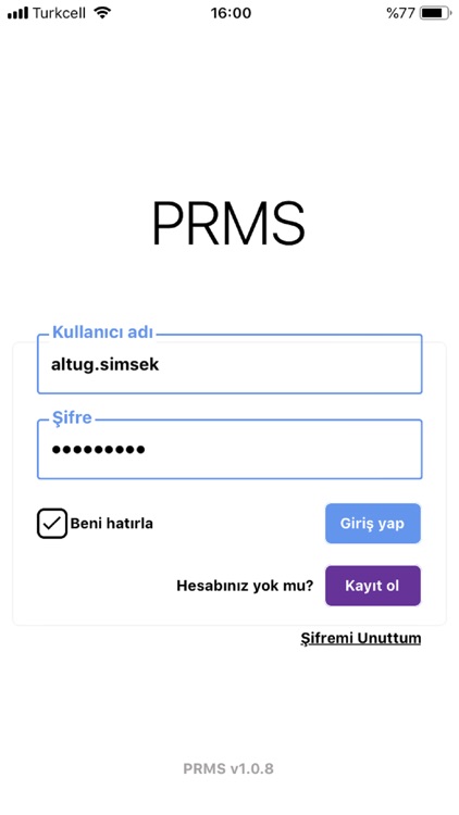 PRMS Hasta Kayıt Bulut Servisi