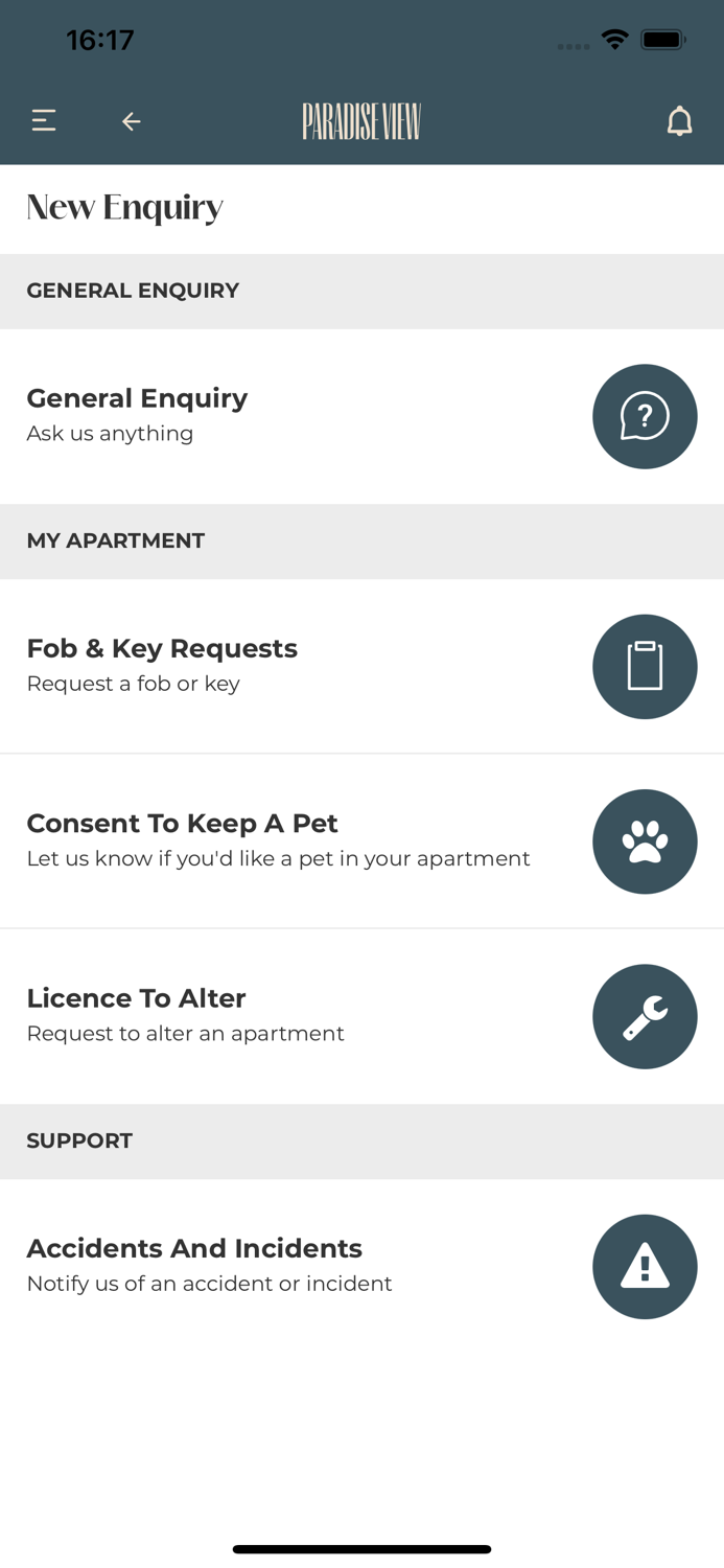 Paradise View Resident App