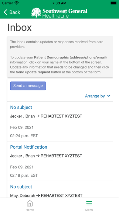 Southwest General Healthelife Screenshot