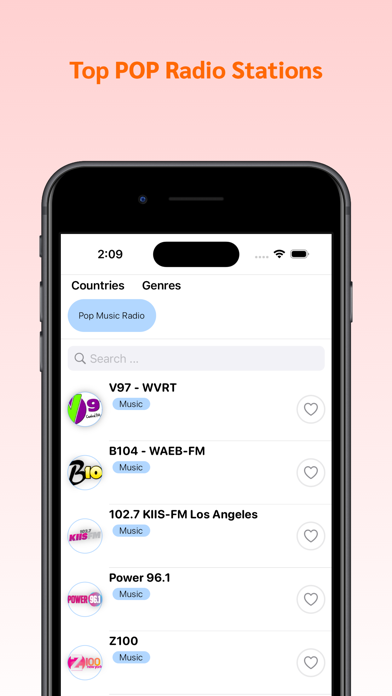 POP Music Radio Stations FM AM Screenshot