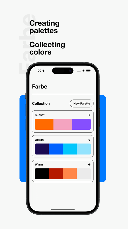 #1. Farbe - Palette collection (iOS) By: Mariana de Souza Lukasinski