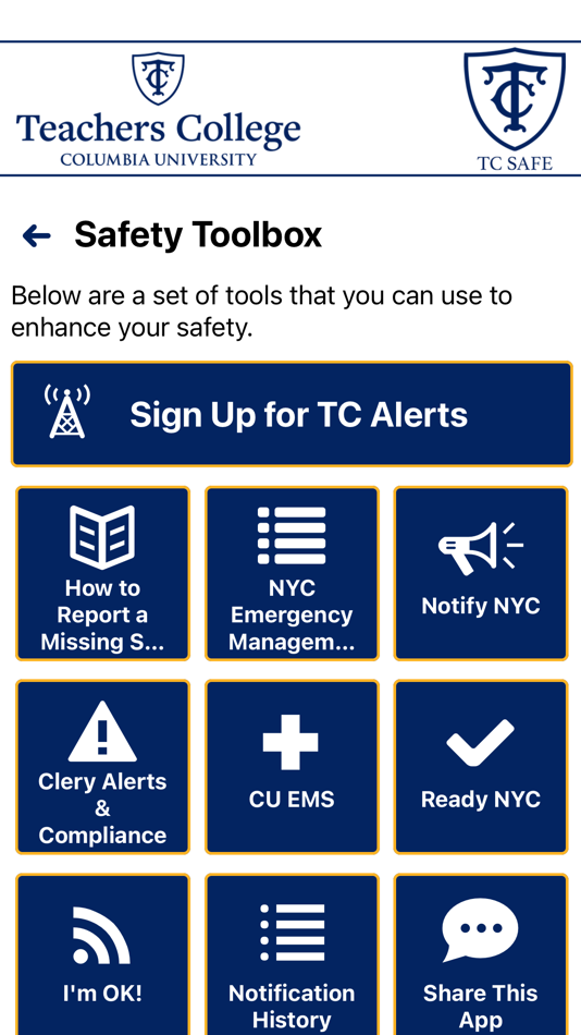 #6. TC Safe (iOS) Podle: Teachers College, Columbia University