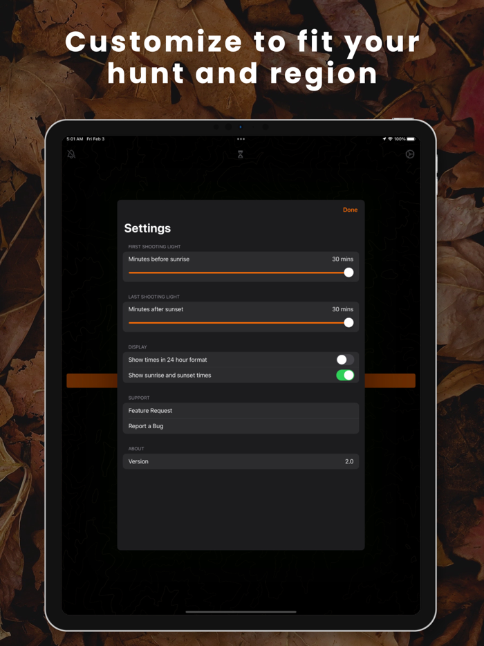 Shooting Light Hunt Clock