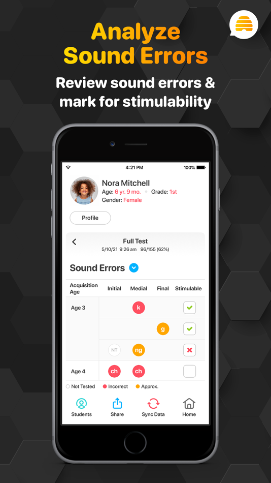 #8. Articulation Test Center Hive (iOS) 由: Little Bee Speech