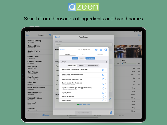 Qzeen - Recipe Calculator