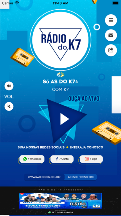 Web Radio do K7 Screenshot