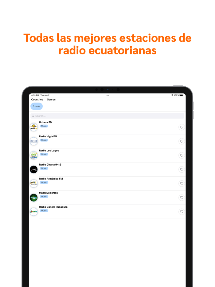 Ecuador - Emisoras de radio