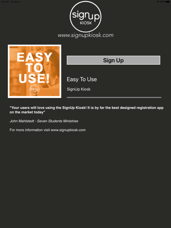 Screenshot #5 pour Signup Kiosk