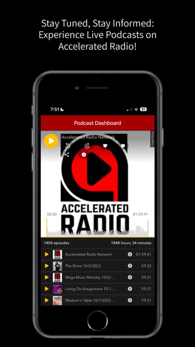 Accelerated Radio Mobile App Screenshot