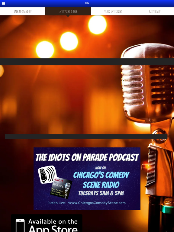 Chicagos Comedy Scene Radio iPad screenshot 3 - Entertainment app