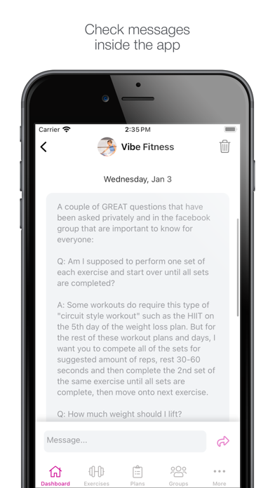 Vibe Fitness App Screenshot
