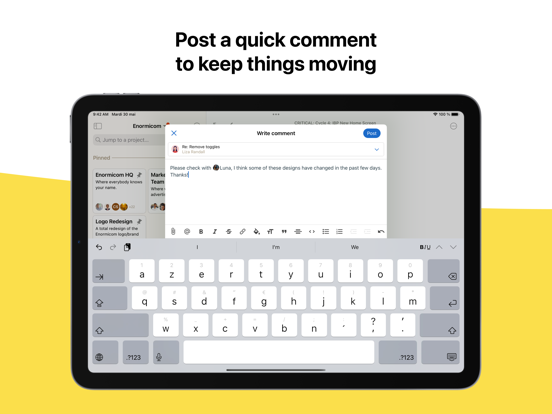 Basecamp - Project Management iPad screenshot 4 - Business app