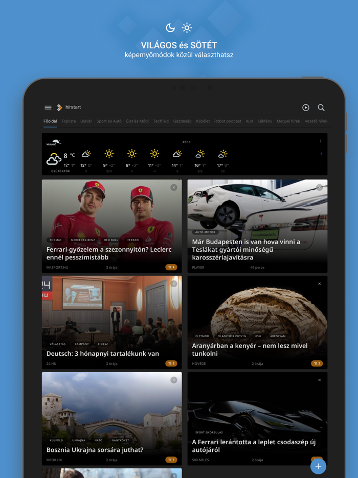 Hírstart - hírek és időjárás