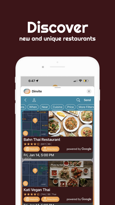 Dinvite Screenshot