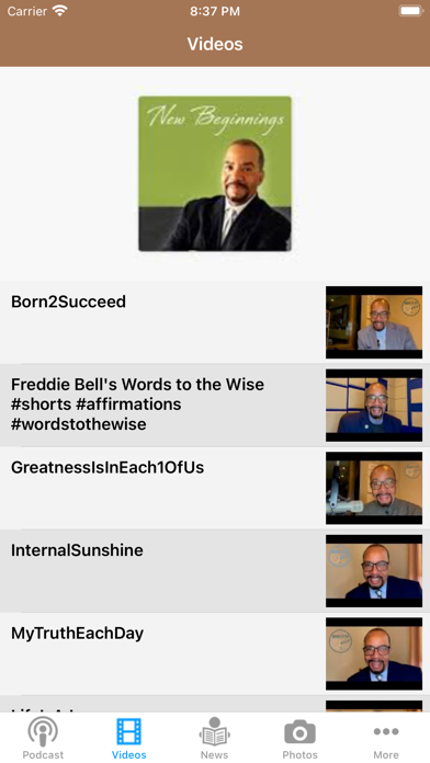 Freddie Bell Radio Shows Screenshot