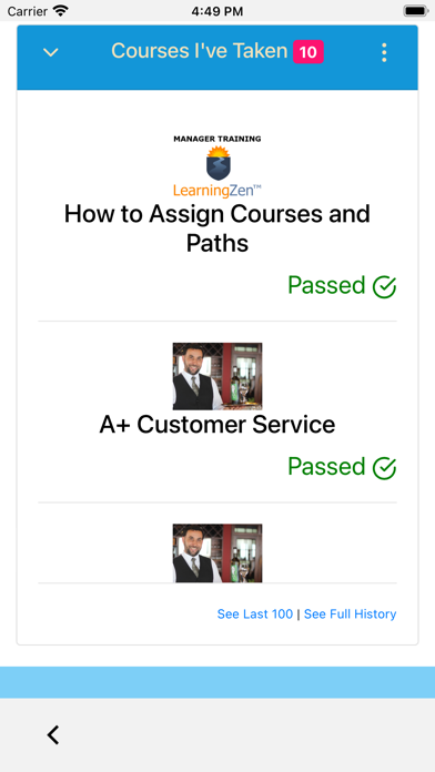 LearningZen LMS Screenshot