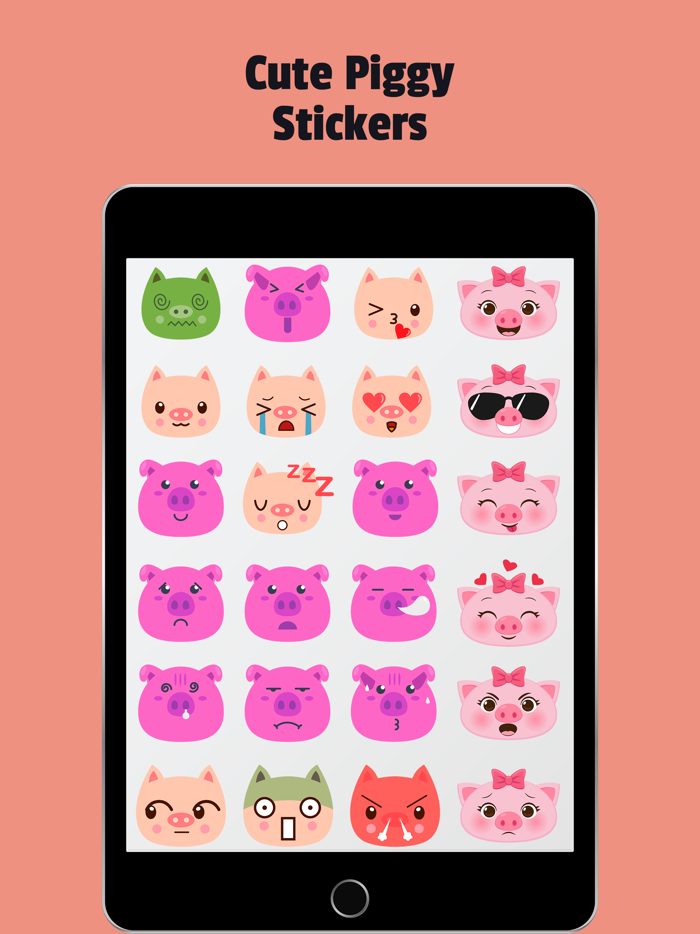 The Piggy Stickers and Emojis