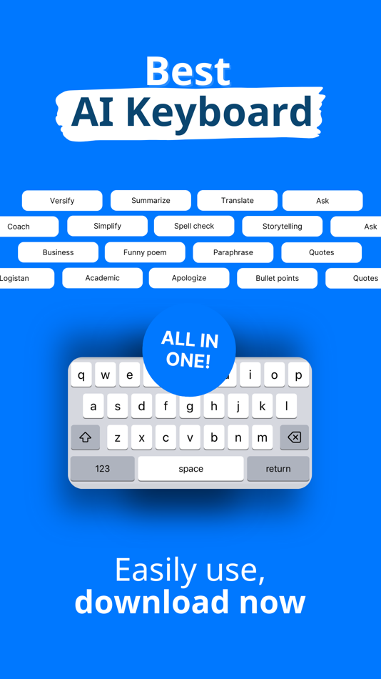 #1. Key AI - AI Keyboard (iOS) 由: kitUP