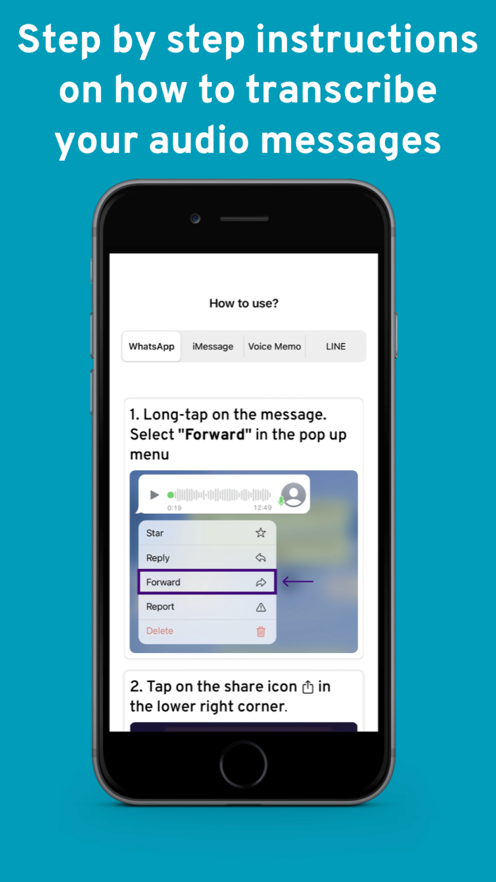 transcriptor for WhatsApp