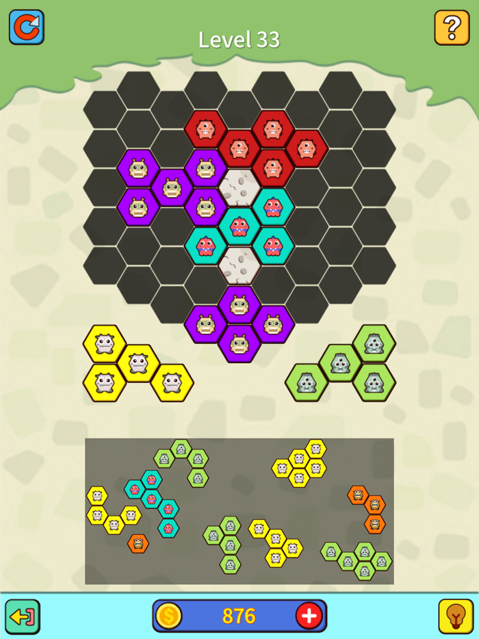 Hexa Block Puzzle - Hard level